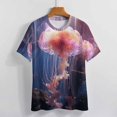 thumbnail image 3 of Jellyfish Ocean Style Women's Short Sleeve T-Shirt Crew Neck Casual Summer Trendy Loose Fit Tops, 3 of 6