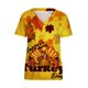 thumbnail image 1 of Pntutb Blusa de manga corta con cuello en V para mujer con bolsillos Pntutb Pntutb-3652, 1 of 4