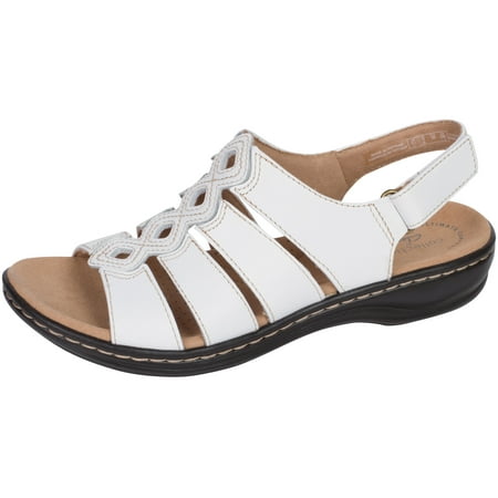 Clarks Womens Leisa Ruby White Leather