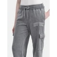 thumbnail image 4 of No Boundaries Washed Cargo Sweatpants, 29.5'' Inseam, Women's and Women's Plus XXS-4X, 4 of 5