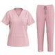 thumbnail image 2 of Penkiiy Scrubs para mujer-Stretch Scrub Top& Pantalones de carga con múltiples bolsillos, 2 of 9