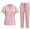 Outfit Sets Women Summer-Pink, variant on Homenesgenics Scrub Sets for Women Womens 2 Piece Scrub Outfits Casual Short Sleeve Scrub Tops and Long Pants Sets Nurse's Uniform Lounge Set Working Sets with Pocket Purple XXL