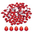 thumbnail image 1 of Uxcell 200Pcs Gemas de Acrílico de Fondo Plano en Forma de Gota 0.4" x 0.6" Rhinestones Artificiales para Manualidades DIY Color Rojo Profundo, 1 of 7