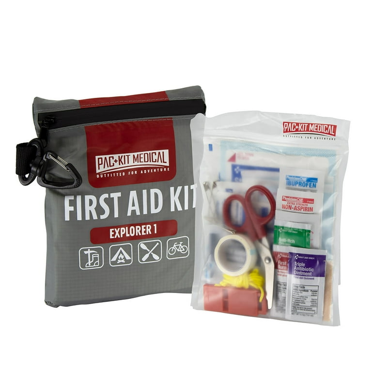 Pac-Kit Watertight Explorer 1 First Aid Kit for Hiking, Camping