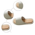 thumbnail image 4 of Bibifish Womens House Slippers Linen Breathable Non Slide Sandals Home Indoor Casual Flat Slippers, 4 of 4