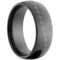 thumbnail image 3 of 8mm Half-Round Black Zirconium Ring with Baseball Lasered Stitching Around the Ring, 3 of 3