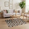 thumbnail image 3 of ODIKA 4'x6' Washable Area Rug Abstract Patches Border Southwestern Symmetry Spotted Inspired Refined for Home Office, Under Desk, Non-Slip Chair-Friendly, Flatwoven, 3 of 7