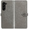 thumbnail image 2 of Case for Samsung Galaxy Z Fold 5 Case Wallet Leather Flip Magnetic Closure Shockproof Protective Phone Case with Card Slots and Kickstand Case for Samsung Galaxy Z Fold 5. Mandala Gray, 2 of 16