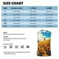 thumbnail image 4 of Kdxio Clear Sky Sunflower for Men's Muscle T-shirt,Sleeveless for Workout Running Athletic Gym Lounge Casual, 4 of 5