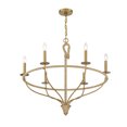 thumbnail image 4 of Charter 6-Light Chandelier in Warm Brass and Rope, 4 of 6