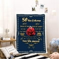 thumbnail image 6 of 50th Wedding Throw Blanket,50th Wedding for Parents Blanket,50th Anniversary Blanket,50th Wedding for Couple Couch Sofa Decor 50"x 60", 6 of 6