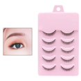 thumbnail image 1 of 5 uds pestañas postizas 8mm pestañas postizas cortas de visón agrandar los ojos ajuste perfecto Natural extensiones de fibra Artificial pestañas postizas herramientas de maquillaje para mujeres 5 uds, 1 of 5