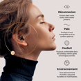 thumbnail image 4 of Bouchons d'Oreilles pour Dormir (Noir) – Protection Auditive Réutilisable en Silicone Flexible et Doux + 6 Embouts – Réduction de Bruit 27dB – Idéal pour Voyager et Étudier, 4 of 5