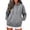 Gray, variant on LEKWK Hoodies for Women Fleece Lined Long Sleeve Oversized Sweatshirt with Pocket Drawstring Casual Relaxed Fit Fall Winter Workout Tops