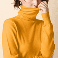 thumbnail image 2 of Turtleneck Sweater for Women Fashion Solid Color Casual Knitted Cotton Long Sleeve Warm Wool Tunic Tops Slim Pullover Basic Tops Jumpers Blouse, 2 of 3