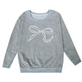 thumbnail image 1 of Chandail à Capuchon et Chandails en Molleton pour Filles - Sweat à Capuche à Manches Longues avec Nœud Col Rond pour Filles Actives, 1 of 4