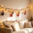 thumbnail image 5 of Bcylexb Christmas Tinsel Garland with LED Light, 18.7 Ft Pre‑Lit Metallic Tinsel Vine Artificial Ornaments Garland for Front Door Bar Mantel Party Home Christmas Decor, 5 of 7
