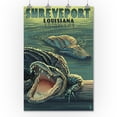 thumbnail image 2 of Shreveport, Louisiana, Alligators (36x54 Giclee Gallery Art Print, Vivid Textured Wall Decor), 2 of 3