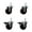 4 Swivel w/2 Posi Lock Brakes, variant on 4 Inch Soft Rubber Wheel Swivel 5/8 Inch Threaded Stem Caster Total Lock Brake