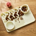 thumbnail image 2 of Vibrant Life Silicone Slow Feeder Compartment Pet Mat, Beige, 12" x 8", 2 of 5