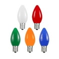 thumbnail image 2 of Novelty Lights Multicolored C7 LED Plastic Ceramic (Opaue) Christmas Replacement Bulbs Dimmable 25 Pack, 2 of 6