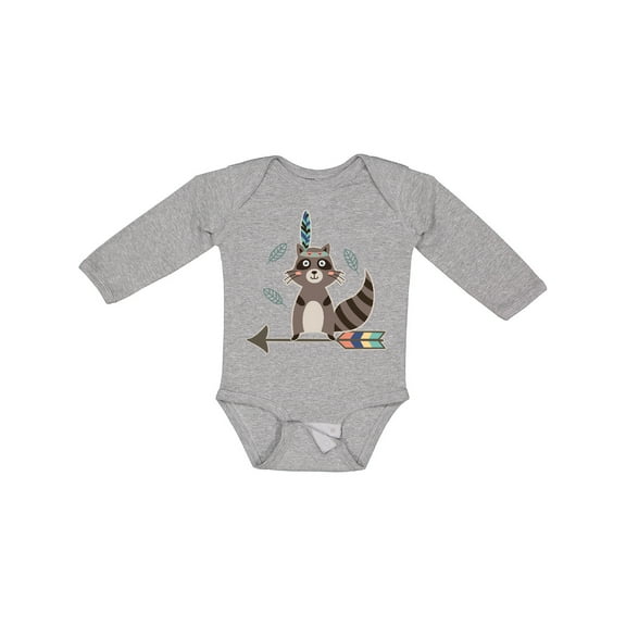 Inktastic Raccoon Woodland Tribal Arrow Boys or Girls Long Sleeve Baby Bodysuit