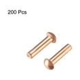 thumbnail image 3 of Uxcell 5/64" x 5/16" Round Head Solid Rivets Fasteners Copper 200Pcs, 3 of 3
