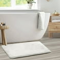 thumbnail image 2 of Soft Memory Foam Bath Mat Luxurious Absorbent Non Slip Bathroom Shower Rug 20" x 32" White, 2 of 5