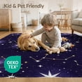 thumbnail image 4 of ODIKA 6'x9' Washable Area Rug Constellation Galaxy Stardust Motif Cosmic Swirl Purple Starry Refined for Dining Room, Under Table, Office Décor, Non-Slip Chair-Friendly, 4 of 7