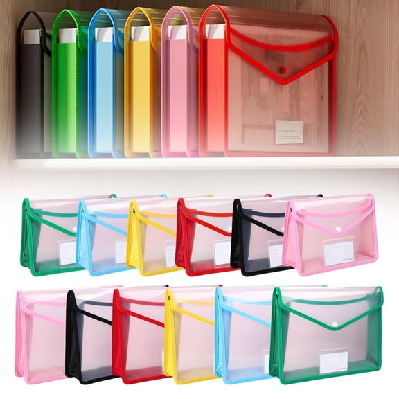 Plastic Expandable File Organizer Folder(No Divider), 1Pcs Waterproof Transparent Document Holder Storage for Receipt/Paper/Bill/Taxes/Letter, Easy to Label A5 Size for Office Home