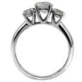 thumbnail image 4 of High polished (no plating) Stainless Steel Ring with AAA Grade CZ in Clear for Women Style TK004, 4 of 5