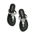thumbnail image 4 of DREAM PAIRS Flip Flops for Women Dressy Rhinestone T-Strap Thong Sandals for Summers Dress Beach, 4 of 8
