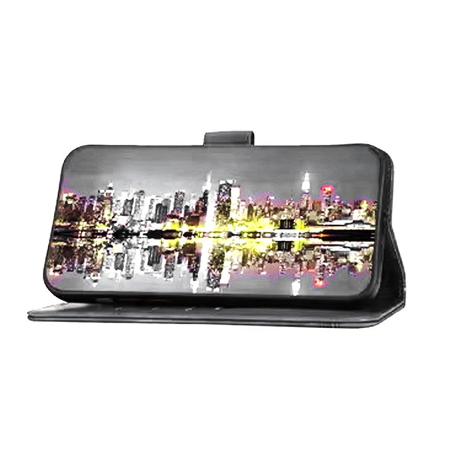 Elegant Leather Wallet Case with Wristlet Strap for iPhone 17 Pro Max - Black