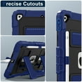 thumbnail image 3 of Shockproof Case For iPad 9th/8th/7th Gen 10.2"(2021/2020/2019),With Retractable Kickstand,Shoulder Strap,Built-in Pencil Holder,Heavy Duty Shockproof Rugged Protective Rugged Tablet Case,M, 3 of 9