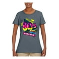 thumbnail image 3 of Totally 80's Forever Vintage Womens Graphic T-Shirt, Charcoal, Medium, 3 of 5