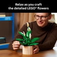 thumbnail image 5 of LEGO Botanicals Peace Lily Flower Building Set for Adults - DIY Bedroom, Book Shelf & Home Decor for Women & Men, Ages 18+ - Artificial Flowers Crafting Kit - Gift Idea for Birthdays - 11504, 5 of 8