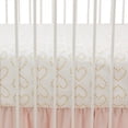 thumbnail image 2 of Lambs & Ivy Confetti White with Gold Hearts 100% Cotton Baby Fitted Crib Sheet, 2 of 4