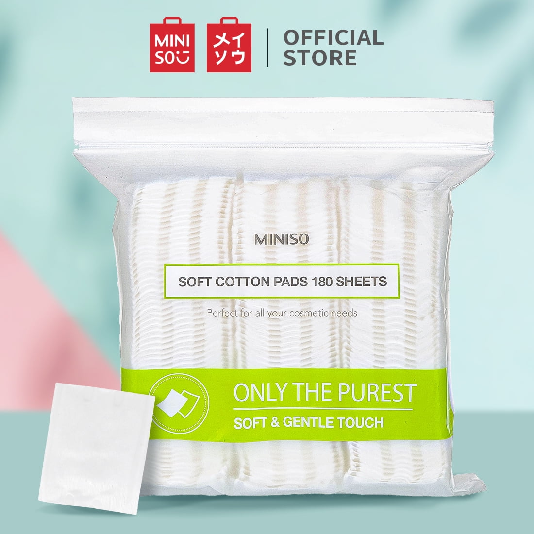 MINISO Soft Cotton Pads 180PCS Cleasing Sheets Facial Makeuop Remover Walmart
