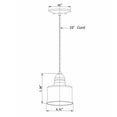 thumbnail image 3 of Forte Lighting 2680-01-55 1 Light 7" Wide Mini Pendant - Nickel, 3 of 5