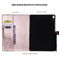 thumbnail image 4 of iPad 10.2" Case 8th 7th Generation, Allytech Slim Fit Folio Flip PU Leather Butterfly Embossed Smart Cover Auto Sleep Wake Protection TPU Back Cover Case for Apple iPad 10.2-inch 2020 2019, Rosegold, 4 of 6