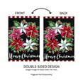 thumbnail image 5 of Evergreen Poinsettia Wreath Applique Garden Flag 12 x 18 Inches Indoor Outdoor Decor, 5 of 7