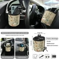 thumbnail image 6 of FOR U DESIGNS Butterfly Flower Print 10 Pcs Car Seat Covers Set Elastic Front Rear Seat Covers, Steering Wheel Cover, Car Air Vent Storage, Car Garbage Can, Coaster, Keychain for Vehicle SUV Truck, 6 of 7