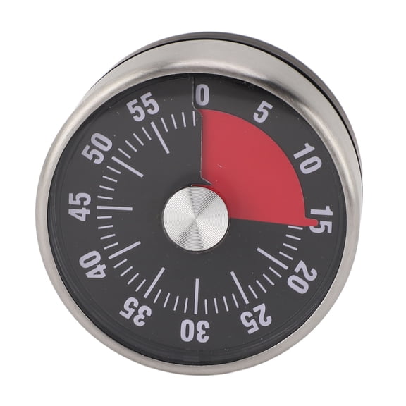 60 Minute Mechanical Kitchen Timer, Stainless Steel, Magnetic, Precise Timing For Chefs  Students