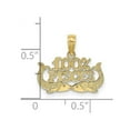 thumbnail image 2 of 17.85mm 10k Solid Yellow Gold 100% Pisces Zodiac Charm Pendant Necklace for Women - .7 Grams, 2 of 2