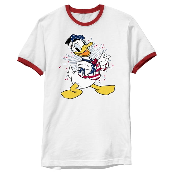 Mens Mickey & Friends Patriotic Donald Duck T Shirt