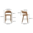 thumbnail image 6 of Moe's Home Collection Martens Bar Stool Leather Brown, 6 of 6