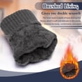 thumbnail image 6 of Bocaoying 3 Pairs Winter Touch Screen Warm Gloves for Men Women, Brushed Fleece Thermal Elastic Gloves for Driving Cycling Skiing, Thick Soft Knit Lining Gloves for Cold Weather, 6 of 7