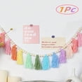 thumbnail image 2 of LEEYNEER 1Pc Colorful Rainbow Tassel Garland  Colorful Tassel Banner Decor Wall Hanging Home Decor Bohemian Tassel Garland Classroom Each 12 Colorful Tassel Garland Banner Decoration Wall, 2 of 7