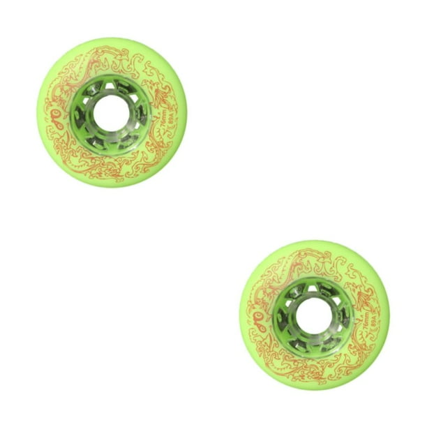 Soidarity Frenado profesional de 2 piezas: soporte mejorado y ampliado para ruedas de patinaje en línea Roller Rodas green 80mm verde 80 mm 2Conjunto