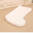 thumbnail image 4 of Christmas Stockings -Soft Fluffy Plush Christmas Gift Bag & Decoration Pendant, Large Capacity Holiday Stocking for Fireplace, Xmas Tree & Staircase Decor, Santa Gift Decor, 16.54*10.63in, White, 4 of 7